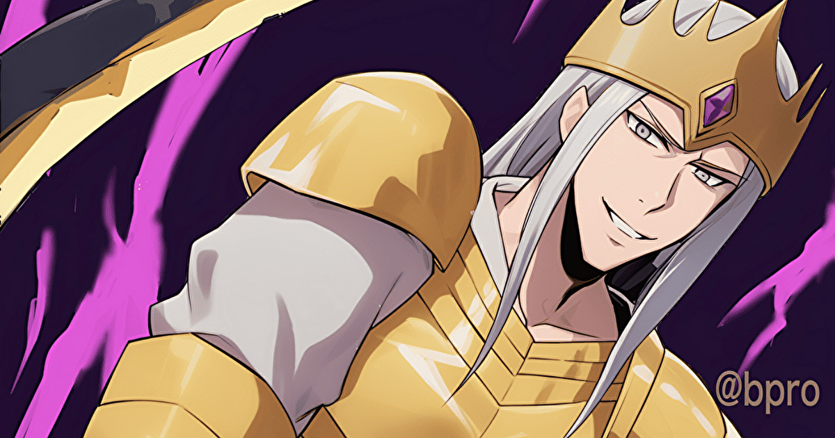 ギリシャ神話のクロノスのイラスト画像。ティタン神族の王で農耕の神を手描きで描きました。