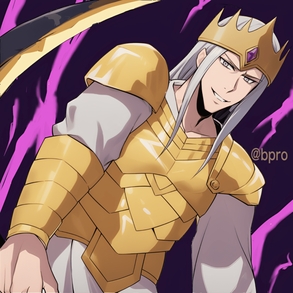 ギリシャ神話のクロノスのイラスト画像。ティタン神族の王である農耕の神クロノスを手描きで描いたオリジナルイラスト。